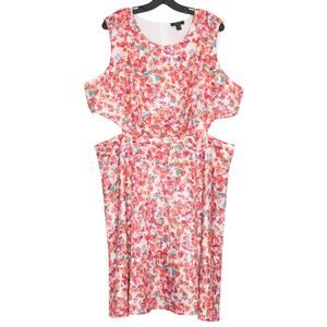 Mackenzie & James Dress Floral Cut Out Cottage Romantic Feminine Boho Pink 3X